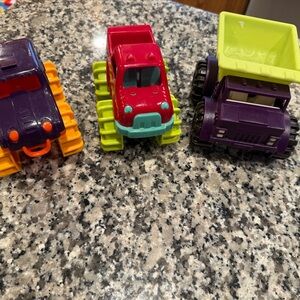 Lot of 3 muscle Colorful Toy Trucks Set